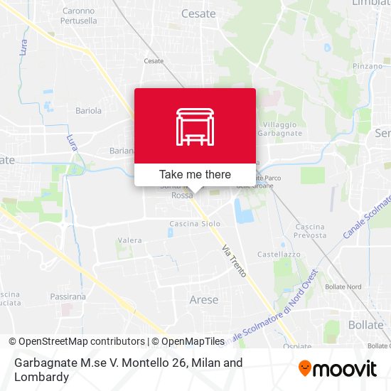 Garbagnate M.se V. Montello 26 map
