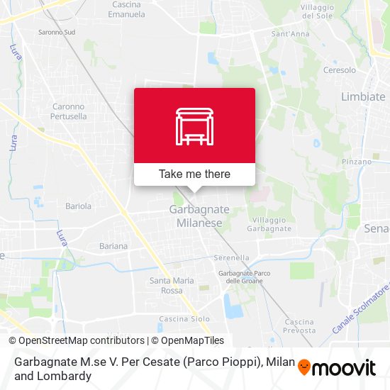 Garbagnate M.se V. Per Cesate (Parco Pioppi) map