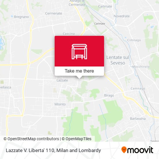 Lazzate V. Liberta' 110 map