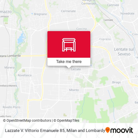 Lazzate V. Vittorio Emanuele 85 map