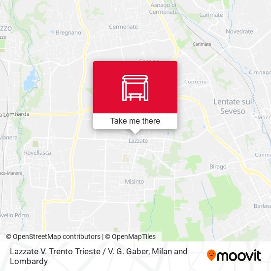 Lazzate V. Trento Trieste / V. G. Gaber map