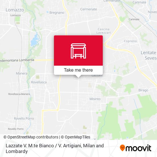 Lazzate V. M.te Bianco / V. Artigiani map
