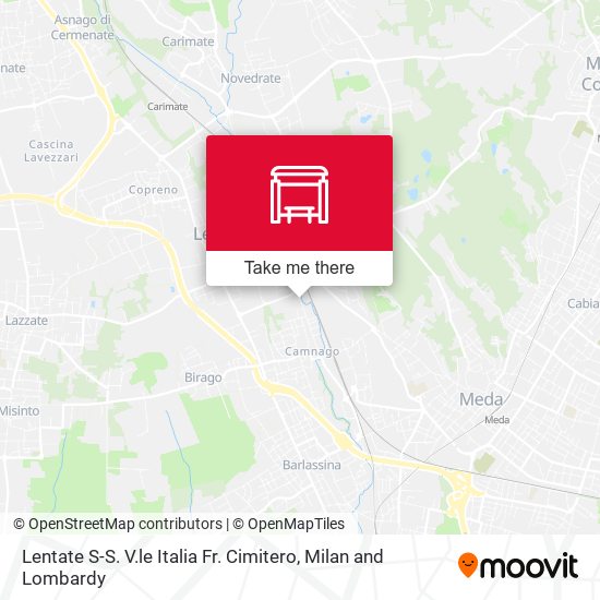 Lentate S-S. V.le Italia Fr. Cimitero map