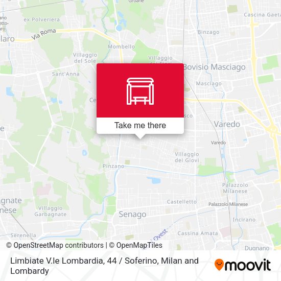 Limbiate V.le Lombardia, 44 / Soferino map