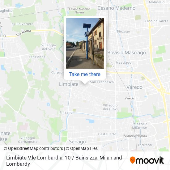 Limbiate V.le Lombardia, 10 / Bainsizza map