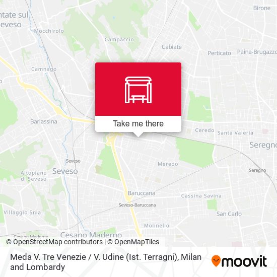 Meda V. Tre Venezie / V. Udine (Ist. Terragni) map