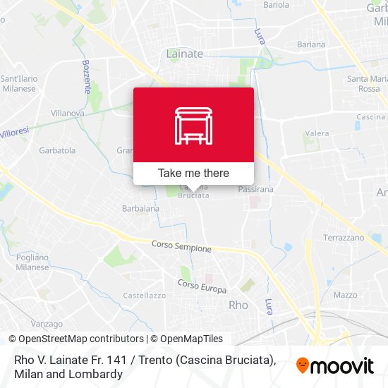 Rho V. Lainate Fr. 141 / Trento (Cascina Bruciata) map