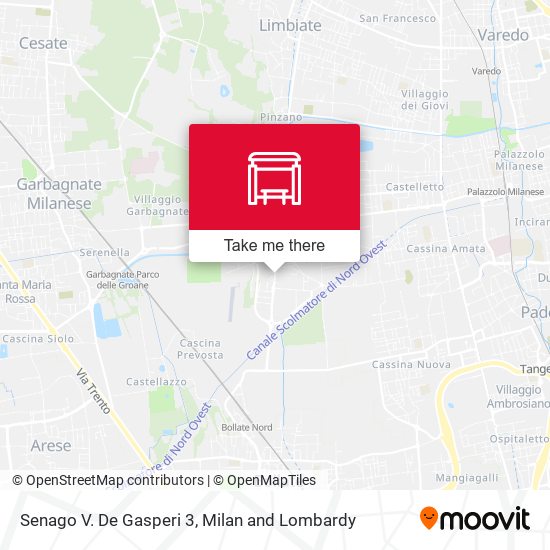 Senago V. De Gasperi 3 map