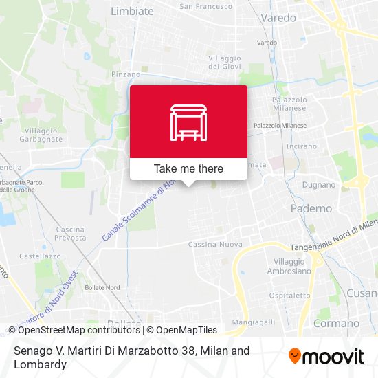 Senago V. Martiri Di Marzabotto 38 map