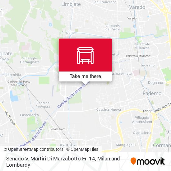 Senago V. Martiri Di Marzabotto  Fr. 14 map