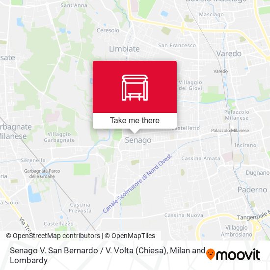 Senago V. San Bernardo / V. Volta (Chiesa) map