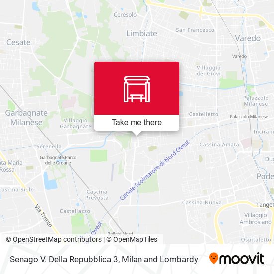 Senago V. Della Repubblica 3 map