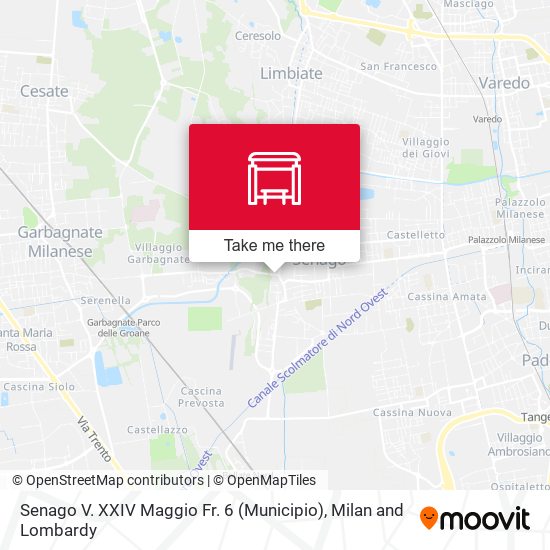Senago V. XXIV Maggio Fr. 6 (Municipio) map
