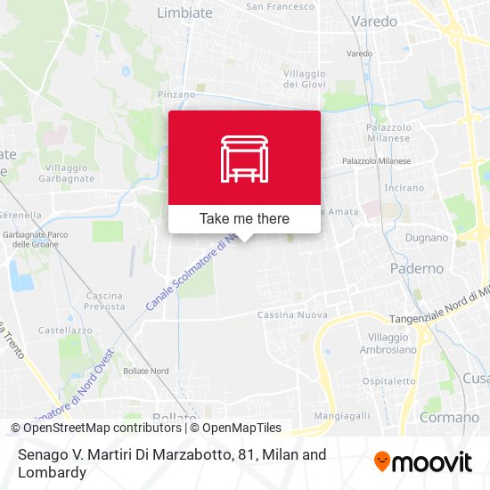 Senago V. Martiri Di Marzabotto, 81 map