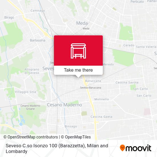 Seveso C.so Isonzo 100 (Barazzetta) map