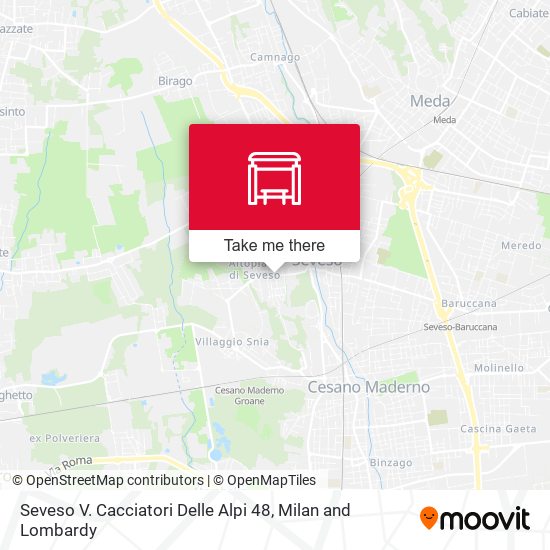 Seveso V. Cacciatori Delle Alpi 48 map