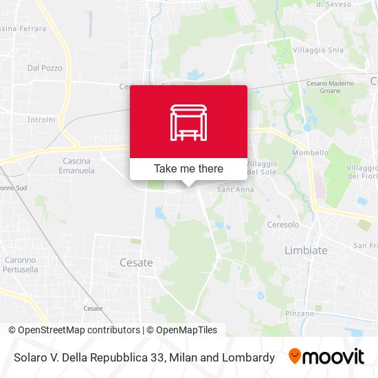 Solaro V. Della Repubblica 33 map