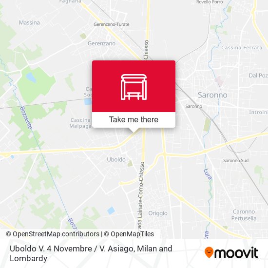 Uboldo V. 4 Novembre / V. Asiago map