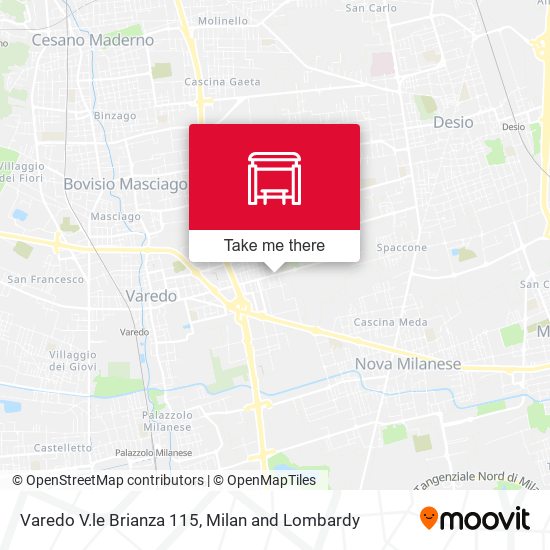 Varedo V.le Brianza 115 map