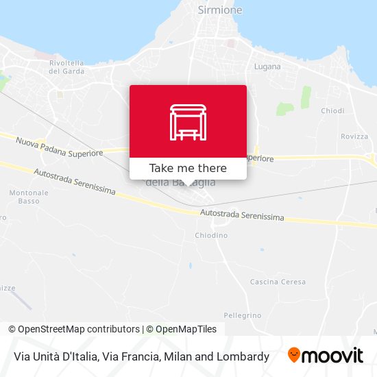 Via Unità D'Italia, Via Francia map