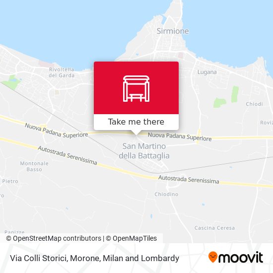 Via Colli Storici, Morone map