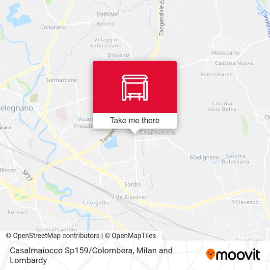 Casalmaiocco Sp159/Colombera map