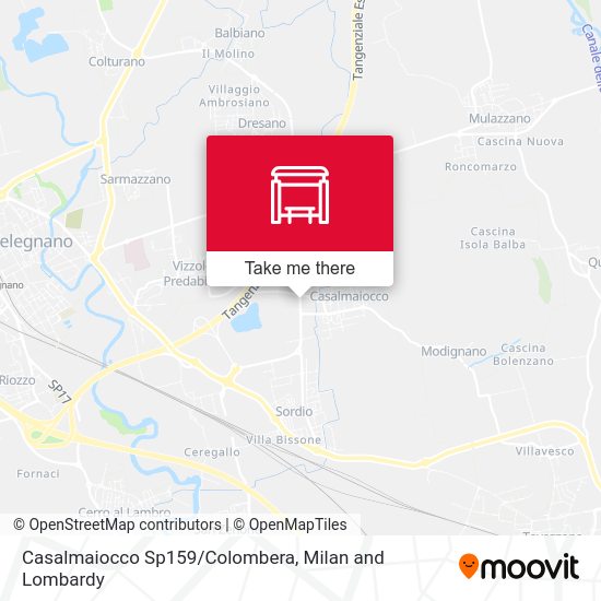 Casalmaiocco Sp159/Colombera map