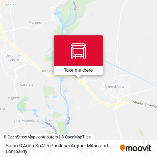Spino D'Adda Sp415 Paullese / Argine map