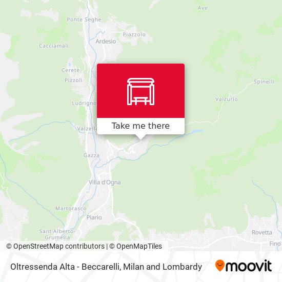 Oltressenda Alta - Beccarelli map
