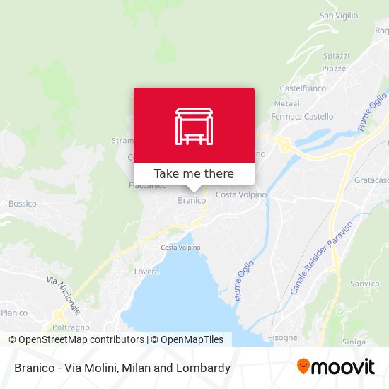 Branico - Via Molini map