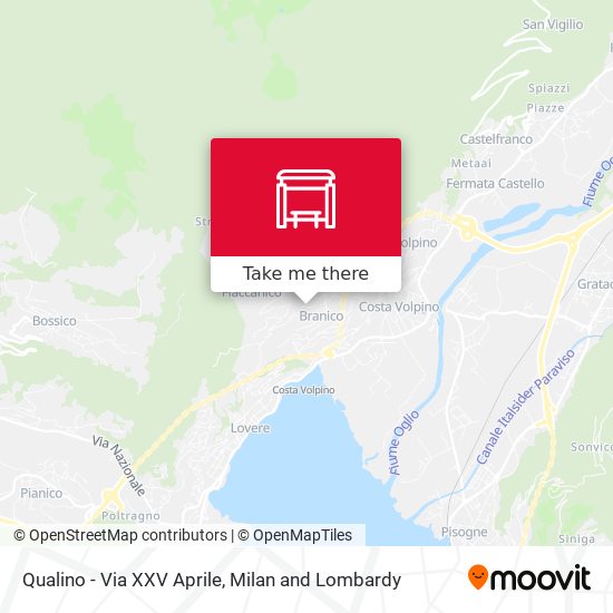 Qualino - Via XXV Aprile map