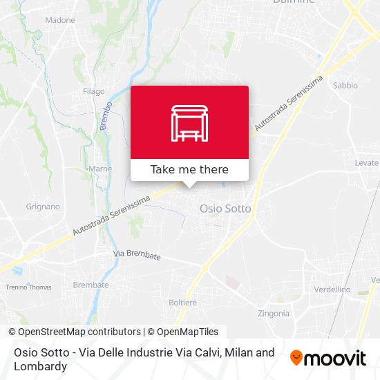 Osio Sotto - Via Delle Industrie Via Calvi map