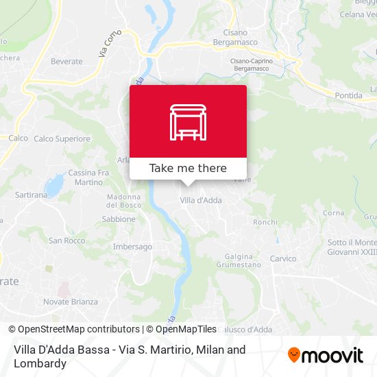 Villa D'Adda Bassa - Via S. Martirio map
