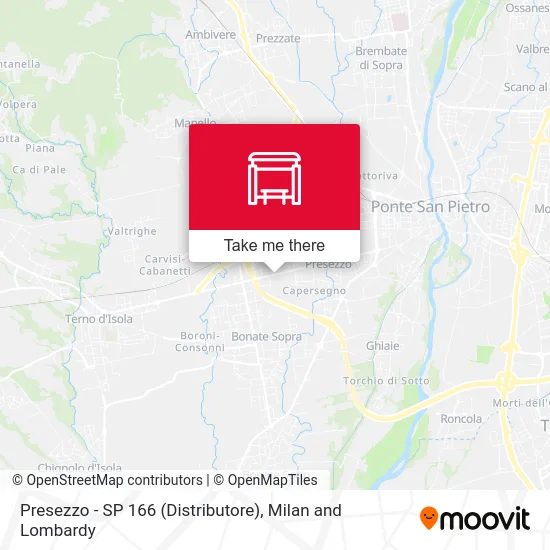 Presezzo - SP 166 (Gas Station) map