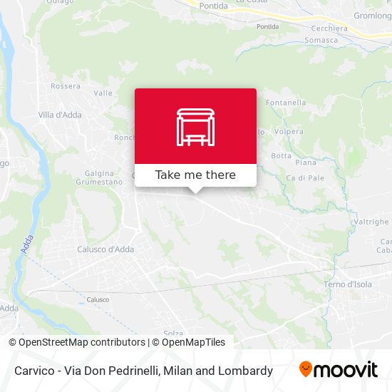 Carvico - Via Don Pedrinelli map