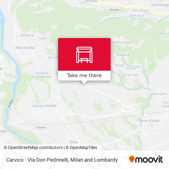 Carvico - Via Don Pedrinelli map