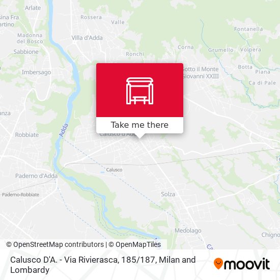 Calusco D'A. - Via Rivierasca, 185 / 187 map
