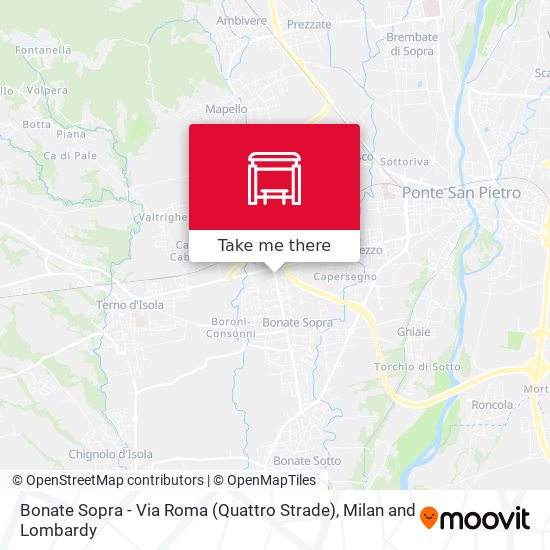 Bonate Sopra - Via Roma (Quattro Strade) map