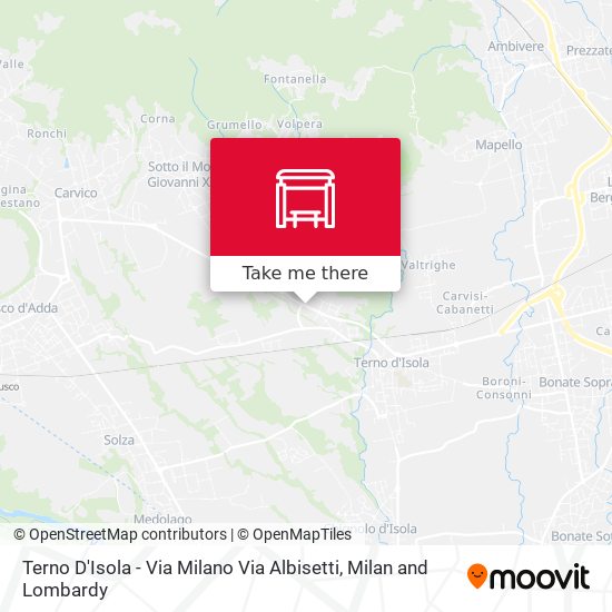 Terno D'Isola - Via Milano Via Albisetti map