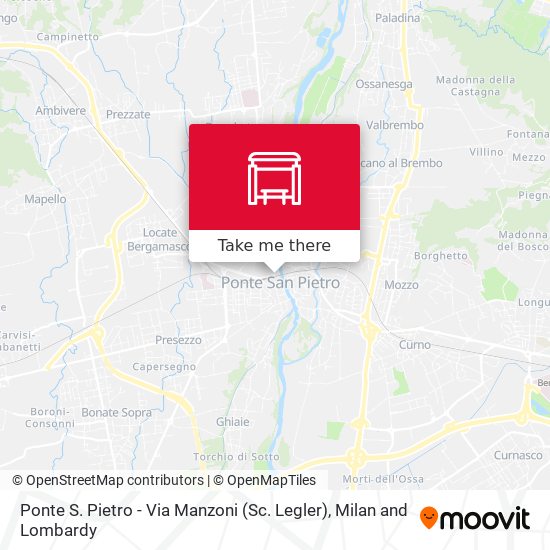 Ponte S. Pietro - Via Manzoni (Sc. Legler) map
