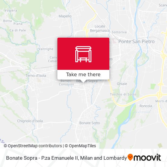 Bonate Sopra - P.za Emanuele II map