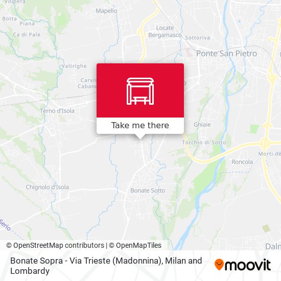 Bonate Sopra - Via Trieste (Madonnina) map