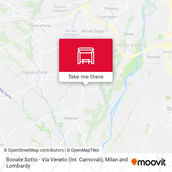 Bonate Sotto - Via Veneto (Int. Carnovali) map