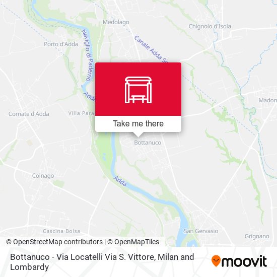 Bottanuco - Via Locatelli Via S. Vittore map