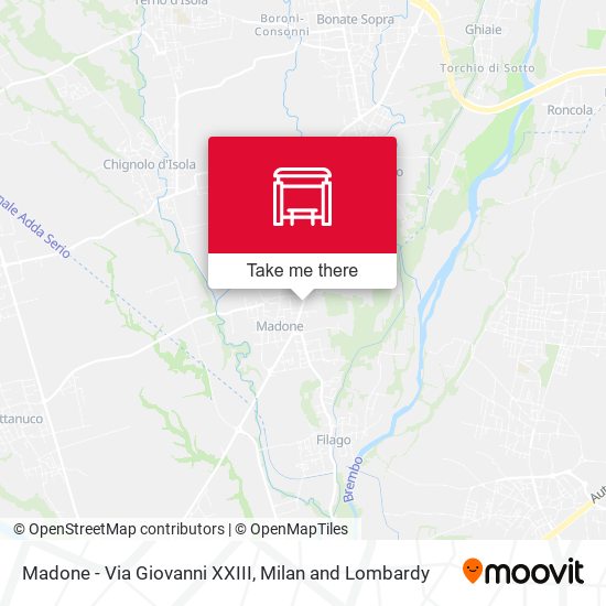Madone - Via Giovanni XXIII map