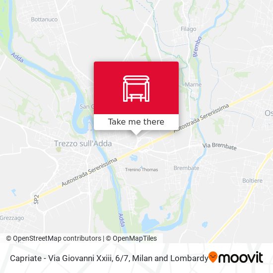 Capriate - Via Giovanni Xxiii, 6 / 7 map