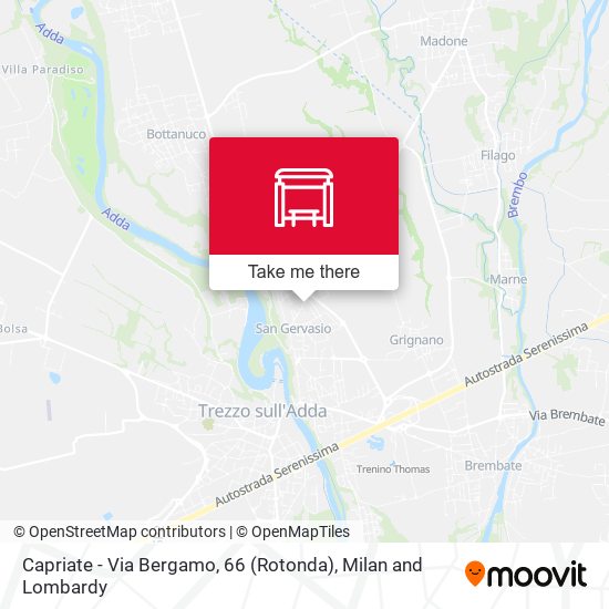 Capriate - Via Bergamo, 66 (Rotonda) map