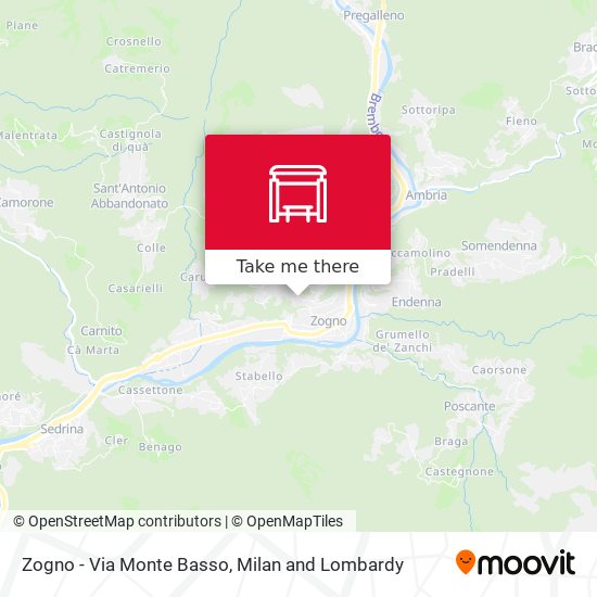 Zogno - Via Monte Basso map
