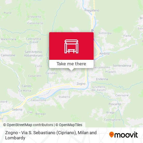 Zogno - Via S. Sebastiano (Cipriano) map