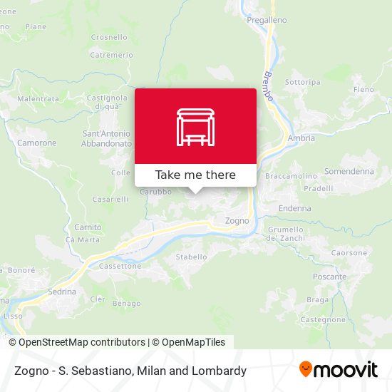 Zogno - S. Sebastiano map